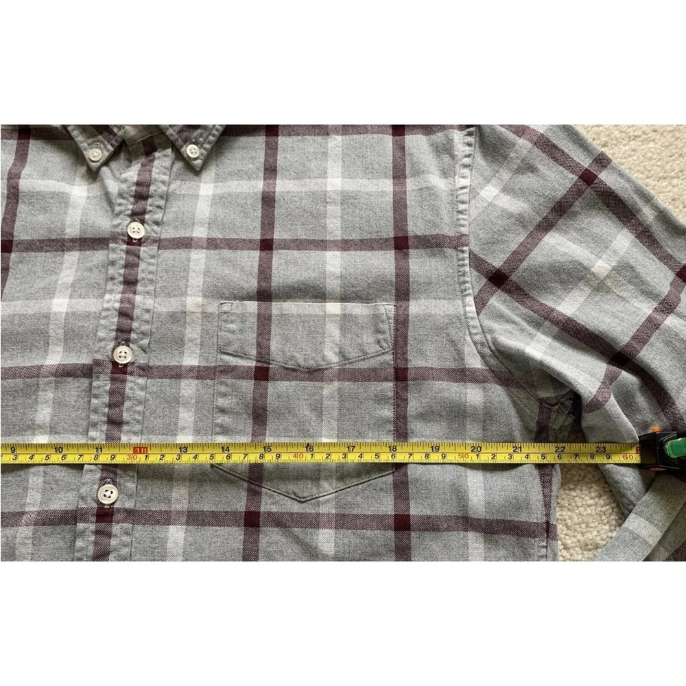 Bonobos Button Down Shirt Mens XL Slim Fit Gray Plaid Long Sleeve Cotton Office - Picture 8 of 10